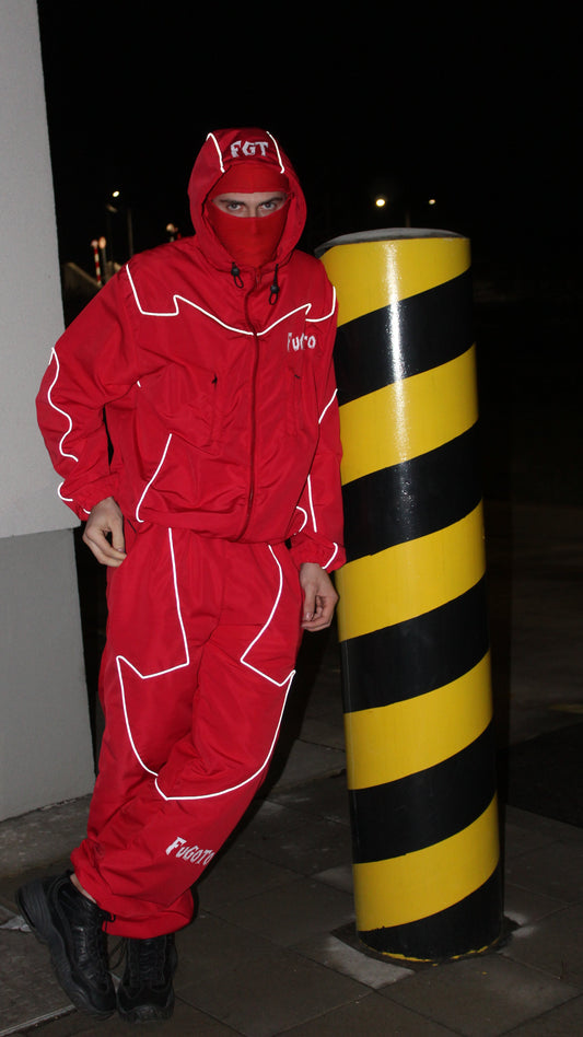 Man Windbreaker Set "CRIMSON TRACE"